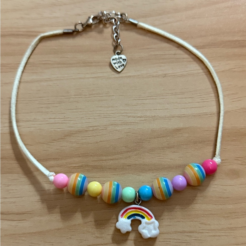 Colorful Rainbow Charm Necklace for Kids